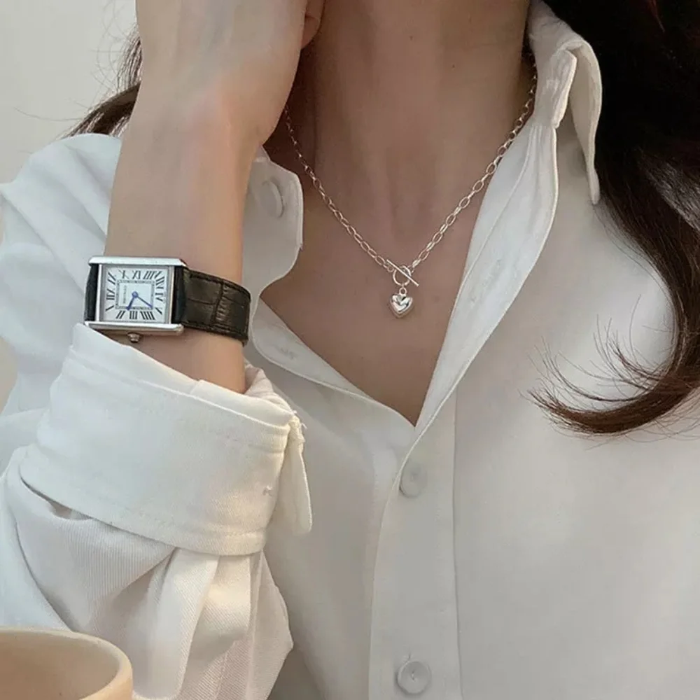 Elegant silver chain heart necklace s925 - Picture 5 of 12